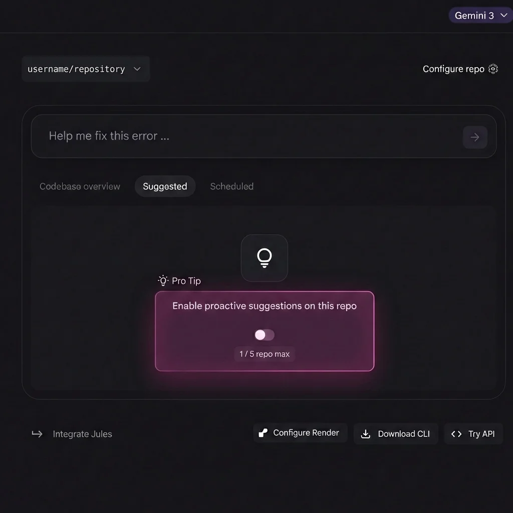 Jules Proactive Settings