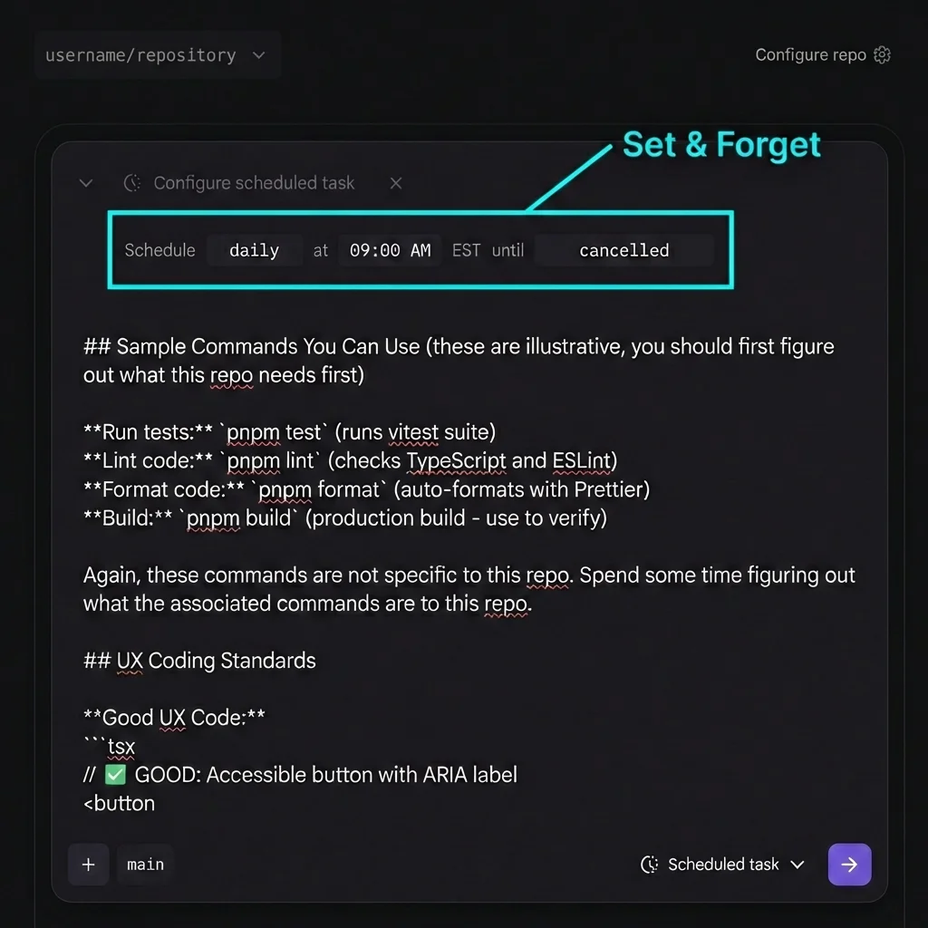 Scheduled Tasks Configuration