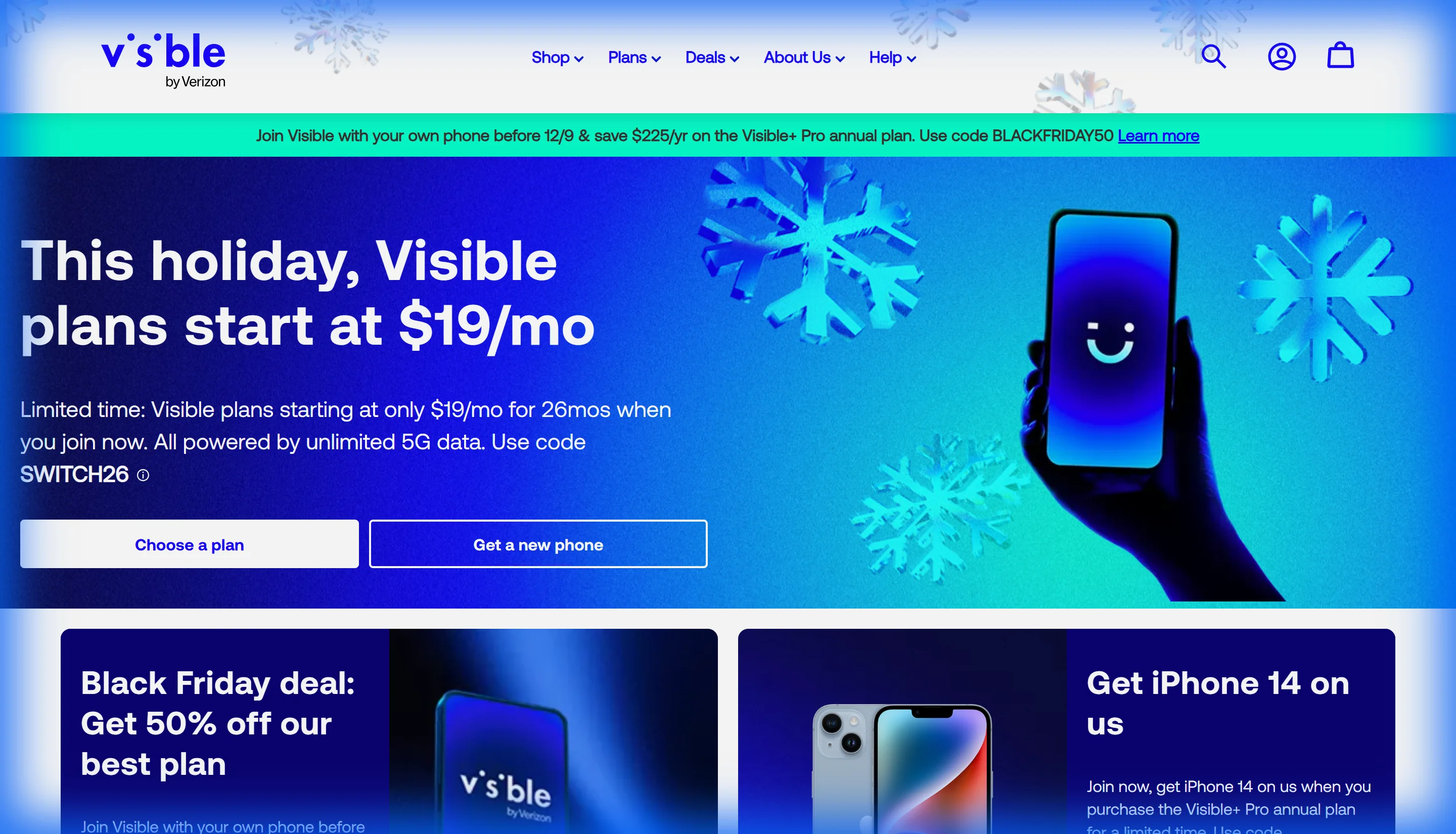 Visible Black Friday Deals 2025: 50% Off Annual Plans & More